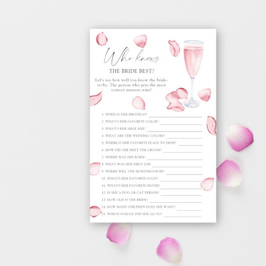 Rose Prosecco - Wer kennt das beste Brautspiel