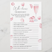 Rose Prosecco - Wer kennt das beste Brautspiel (Vorderseite)