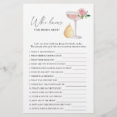 Rose Prosecco - Wer kennt das beste Brautspiel (Vorderseite)