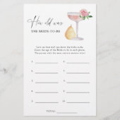 Rose Prosecco - Wie alt war die Braut, um ein Spie (Vorderseite)