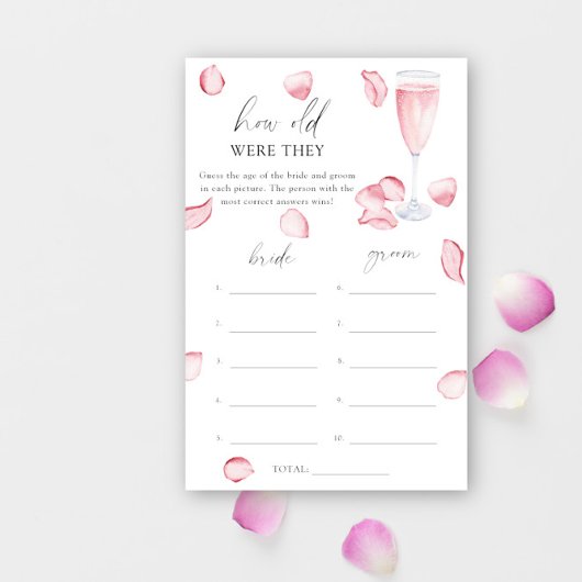 Rose Prosecco - Wie alt waren sie Brautspiel