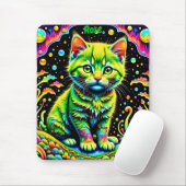 ROSE ~ PSYCHEDELIC Cat ~ Wow! ~ Mousepad (Mit Mouse)