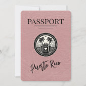 Rose Puerto Rico Passport Save The Date (Vorderseite)