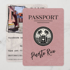 Rose Puerto Rico Passport Save The Date