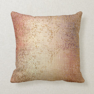 Rose Pulver Gold Glam Brush Metallic Sequin Kissen