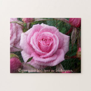 Rose Puzzle Personalisiert Pink Rose Puzzles