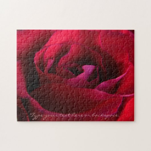 Rose Puzzle Personalisierte Rote Rose Puzzles (Horizontal)