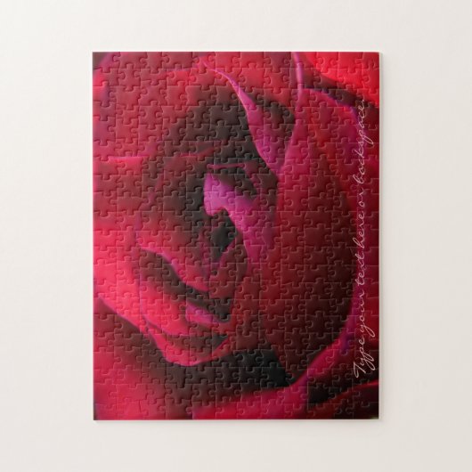 Rose Puzzle Personalisierte Rote Rose Puzzles (Vertikal)