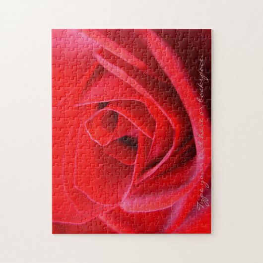 Rose Puzzle Personalisierte Rote Rose Puzzles (Vertikal)