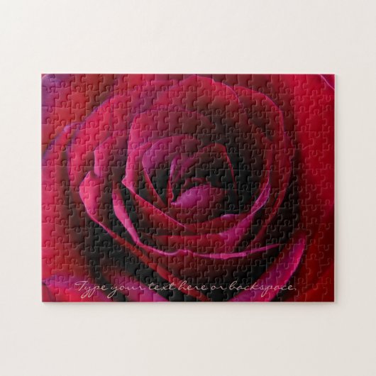 Rose Puzzle Personalisierte Rote Rose Puzzles (Horizontal)