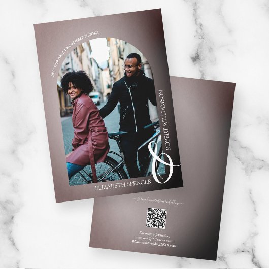Rose QR Code Foto Hochzeit Save The Date