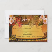 Rose QR Code Weinbauerzeugnisse RSVP Karte (Vorderseite)