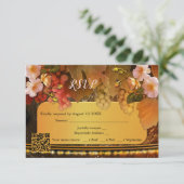 Rose QR Code Weinbauerzeugnisse RSVP Karte (Stehend Vorderseite)