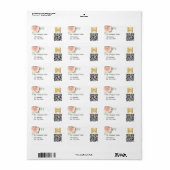 Rose QR-Geschäftslogo Rücksendeadresse Adressaufkleber (Vorne)