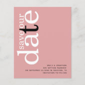 Rose QR-Kodex für Haushalt Save the Date (Vorderseite)