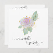 *~* ROSE QR UAWG Gold Glitzer AR12 Wedding Invita Einladung (Vorne/Hinten)