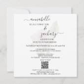 *~* ROSE QR UAWG Gold Glitzer AR12 Wedding Invita Einladung (Rückseite)