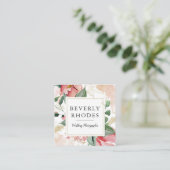 Rose Quadratische Visitenkarte (Stehend Vorderseite)