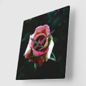 rose quadratische wanduhr (Winkel)