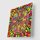 Rose Quadratische Wanduhr (Winkel)