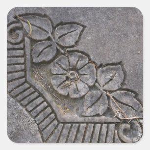 Rose Quadratischer Aufkleber