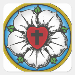 Rose Quadratischer Aufkleber