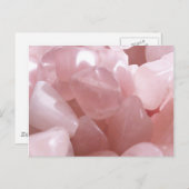 Rose Quarts spirituelle rosa Liebe Kristall Postka Postkarte (Vorne/Hinten)
