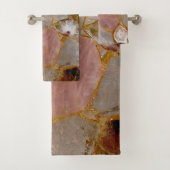 Rose Quartz Amethyst Geode Badhandtuch Set (Insitu)