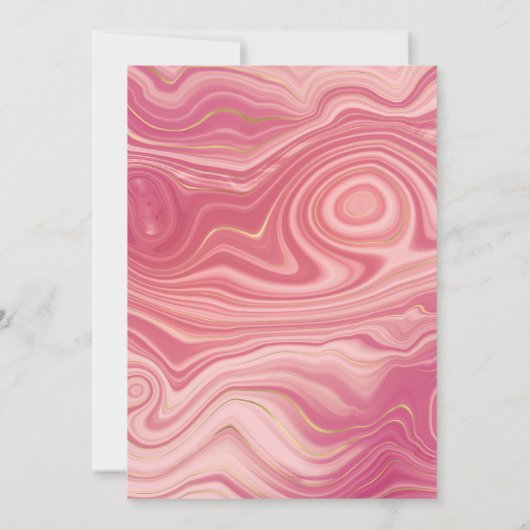 Rose Quartz and Blush Strata Mr. and Mrs. Wedding Einladung (Rückseite)