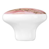 Rose quartz and pastel pink marble keramikknauf (Seitenansicht)