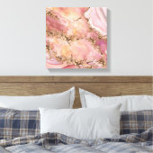 Rose quartz and pastel pink marble leinwanddruck (Insitu (Schlafzimmer))
