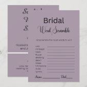 Rose Quartz Bridal Word Scramble Einladung (Vorne/Hinten)