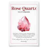 Rose Quartz Crystal meaning poster (Vorne)