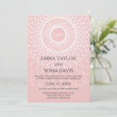 Rose Quartz Dreamcatcher DIY Hochzeit Einladungen (Stehend Vorderseite)