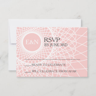 Rose Quartz Dreamcatcher DIY Wedding RSVP Einladung
