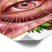 Rose-Quartz-Dreieck-Poster Poster (Ecke)