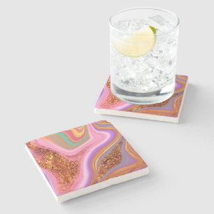 Rose Quartz Flow Steinuntersetzer