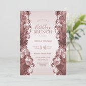 Rose Quartz Geburtstagsbrunch Einladung (Stehend Vorderseite)