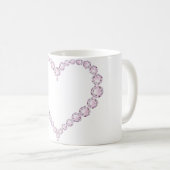Rose Quartz Gem Herz Kaffeetasse (VorderseiteRechts)