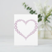 Rose Quartz Gem Herz Postkarte (Stehend Vorderseite)