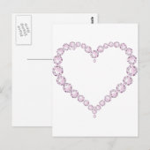 Rose Quartz Gem Herz Postkarte (Vorne/Hinten)