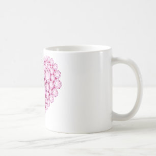 Rose Quartz Heart Gems Kaffeetasse