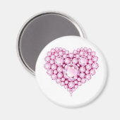 Rose Quartz Heart Gems Magnet (Vorderseite/Rückseite)