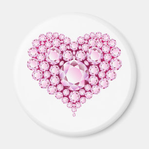 Rose Quartz Heart Gems Magnet
