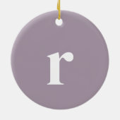 Rose Quartz Initialbrief | Trendy Minimalistisch Keramik Ornament (Hinten)