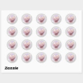 Rose Quartz Kristall Herz Celestial Aufkleber | Mo (Blatt)