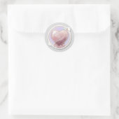 Rose Quartz Kristall Herz Celestial Aufkleber | Mo (Tasche)