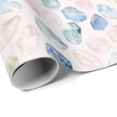 Rose Quartz Lapis Lazuli Crystals Geschenkpapier (Rolleneckpunkt)