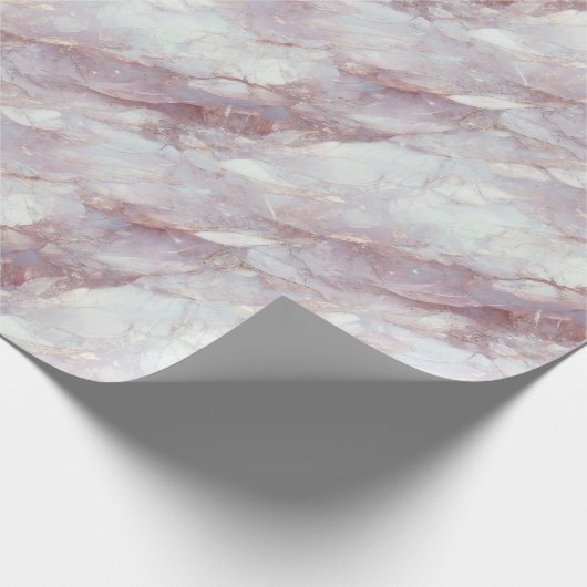 Rose Quartz Marmorinfusion Textur Geschenkpapier (Ecke)