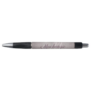 Rose Quartz Matte   Dusty Mauve Pink Monogram Kugelschreiber